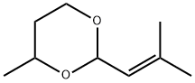4-methyl-2-(2-methyl-1-propenyl)-1,3-dioxane Struktur