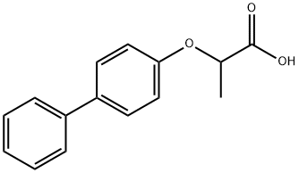 丙酸,2-(4-联苯氧基)-,5555-13-5,结构式