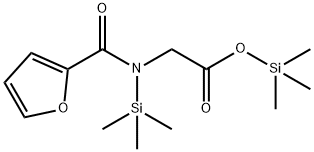 N-(2-フラニルカルボニル)-N-(トリメチルシリル)グリシントリメチルシリル 化学構造式