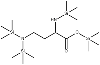 4-[Bis(trimethylsilyl)amino]-2-[(trimethylsilyl)amino]butanoic acid trimethylsilyl ester 结构式
