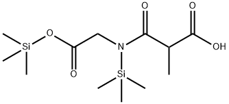 2-Methyl-3-oxo-3-[[2-oxo-2-(trimethylsiloxy)ethyl](trimethylsilyl)amino]propionic acid,55557-20-5,结构式