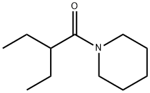1-ピペリジノ-2-エチル-1-ブタノン 化学構造式