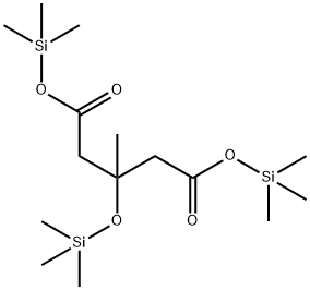 3-Methyl-3-[(trimethylsilyl)oxy]glutaric acid bis(trimethylsilyl) ester Structure