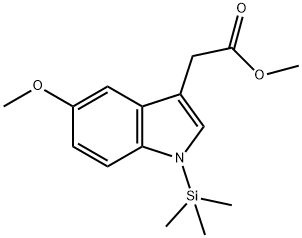 5-Methoxy-1-(trimethylsilyl)-1H-indole-3-acetic acid methyl ester Struktur