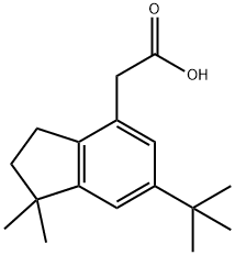 2,3-Dihydro-1,1-dimethyl-6-tert-butyl-1H-indene-4-acetic acid,55591-05-4,结构式