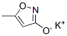 カリウム5-メチルイソオキサゾール-3-オラート 化学構造式