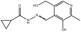 Cyclopropanecarboxylic acid, [[3-hydroxy-5-(hydroxymethyl)-2-methyl-4-pyridinyl]methylene]hydrazide (9CI),556023-99-5,结构式