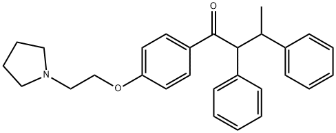 2,3-Diphenyl-1-[4-[2-(1-pyrrolidinyl)ethoxy]phenyl]-1-butanone|