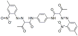 Butanamide,N,N'-1,4-phenylenebis[2-[(4-methyl-2-nitrophenyl) azo]-3-oxo] 化学構造式