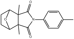 3a,4,5,6,7,7a-Hexahydro-3a,7a-dimethyl-2-(4-methylphenyl)-4,7-epoxy-1H-isoindole-1,3(2H)-dione Structure