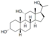 5-beta-pregnane-3-alpha,11-alpha,20-beta-triol Structure