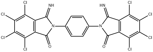 2,2'-(1,4-フェニレン)ビス(4,5,6,7-テトラクロロ-3-イミノイソインドリン-1-オン) 化学構造式