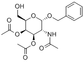 BENZYL 2-ACETAMIDO-3,4-DI-O-ACETYL-2-DEOXY-ALPHA-D-GALACTOPYRANOSIDE 化学構造式