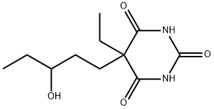 5-エチル-5-(3-ヒドロキシペンチル)バルビツル酸 化学構造式