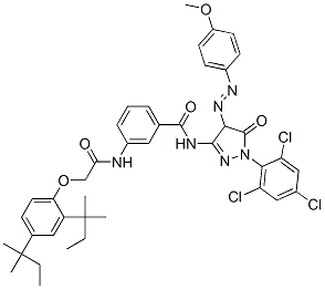 N-[4-[(メトキシフェニル)アゾ]-5-オキソ-1-(2,4,6-トリクロロフェニル)-2-ピラゾリン-3-イル]-3-[2-(2,4-ジ-T-ペンチルフェノキシ)アセトアミド]ベンズアミド