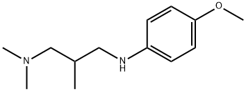 N'-(4-メトキシフェニル)-N,N,2-トリメチル-1,3-プロパンジアミン 化学構造式