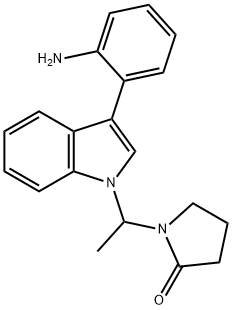 55669-92-6 1-[1-[3-(2-Aminophenyl)-1H-indol-1-yl]ethyl]pyrrolidin-2-one