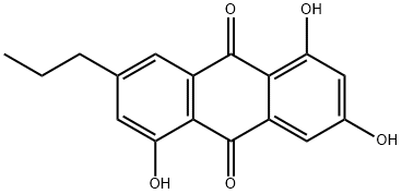 1,3,5-Trihydroxy-7-propyl-9,10-anthracenedione,55670-30-9,结构式