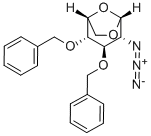 1,6-Anhydro-2-azido-2-deoxy-3,4-bis-O-(phenylmethyl)-beta-D-glucopyranose Struktur