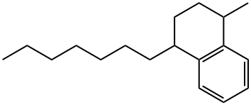 1-heptyl-1,2,3,4-tetrahydro-4-methylnaphthalene 结构式