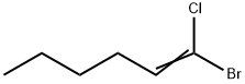 1-Bromo-1-chloro-1-hexene Struktur