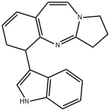 2,3,5,6-Tetrahydro-5-(1H-indol-3-yl)-1H-pyrrolo[2,1-b][1,3]benzodiazepine Structure