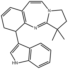 2,3,5,6-Tetrahydro-5-(1H-indol-3-yl)-3,3-dimethyl-1H-pyrrolo[2,1-b][1,3]benzodiazepine Structure