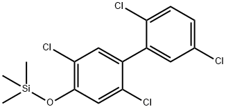 Trimethyl[[2,2',5,5'-tetrachloro(1,1'-biphenyl)-4-yl]oxy]silane Structure