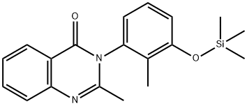 2-メチル-3-[2-メチル-3-[(トリメチルシリル)オキシ]フェニル]キナゾリン-4(3H)-オン 化学構造式