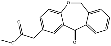 6,11-dihydro-11-oxo-dibenz[b,e]oxepin-2-acetate,methyl ester Struktur