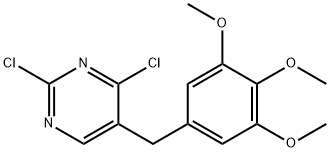 2,4-二氯-5-(3,4,5-三甲氧基苄基)嘧啶, 55694-05-8, 结构式
