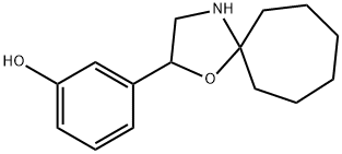 3-[1-オキサ-4-アザスピロ[4.6]ウンデカ-2-イル]フェノール 化学構造式