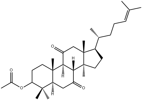 3-アセチルオキシラノスタ-24-エン-7,11-ジオン 化学構造式