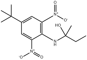 2-[[4-(1,1-ジメチルエチル)-2,6-ジニトロフェニル]アミノ]-2-ブタノール 化学構造式
