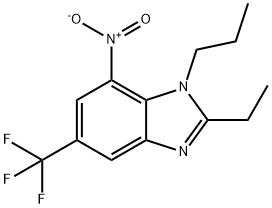 1H-Benzimidazole, 2-ethyl-7-nitro-1-propyl-5-(trifluoromethyl)- Structure