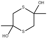 2,5-ジヒドロキシ-2,5-ジメチル-1,4-ジチアン 化学構造式