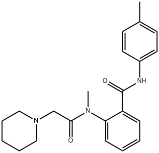 2-(N-Methyl-2-piperidinoacetylamino)-N-(p-tolyl)benzamide Struktur