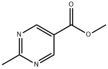 2-メチルピリミジン-5-カルボン酸メチル 化学構造式