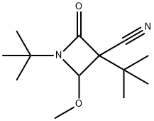1,3-Ditert-butyl-2-methoxy-4-oxo-3-azetidinecarbonitrile Struktur