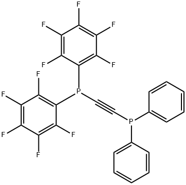 [[Bis(pentafluorophenyl)phosphino]ethynyl]diphenylphosphine Struktur