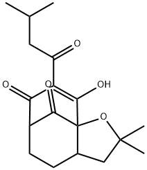 2,3,3a,4,5,6-Hexahydro-9-hydroxy-2,2-dimethyl-8-(3-methyl-1-oxobutyl)-7H-6,9a-methanocycloocta[b]furan-7,10-dione 结构式