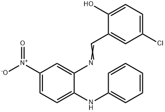 2-(((2-Anilino-5-nitrophenyl)imino)methyl)-4-chlorophenol Structure