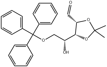 5-O-三苯甲基-2,3-O-异亚丙基-D-呋喃核糖, 55726-19-7, 结构式