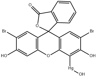 (2',7'-dibromo-3',6'-dihydroxy-3-oxospiro[isobenzofuran-1(3H),9'-[9H]xanthen]-4'-yl)hydroxymercury,55728-51-3,结构式