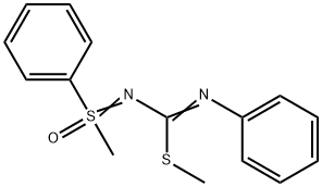 S-Methyl-N-[(methylthio)(phenylimino)methyl]-S-phenylsulfoximide,55759-87-0,结构式