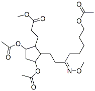 3,5-Bis(acetyloxy)-2-[8-(acetyloxy)-3-(methoxyimino)octyl]cyclopentanepropanoic acid methyl ester,55759-99-4,结构式