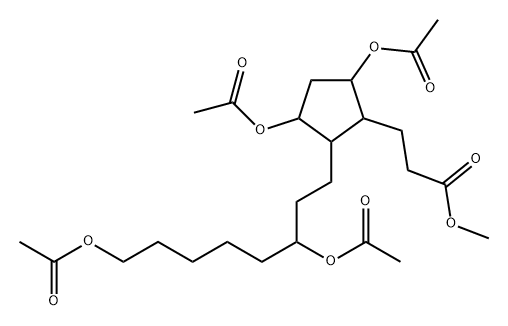 3,5-Bis(acetyloxy)-2-[3,8-bis(acetyloxy)octyl]cyclopentanepropanoic acid methyl ester,55760-02-6,结构式