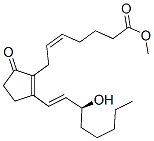 (5Z,13E,15S)-15-ヒドロキシ-9-オキソプロスタ-5,8(12),13-トリエン-1-酸メチル 化学構造式