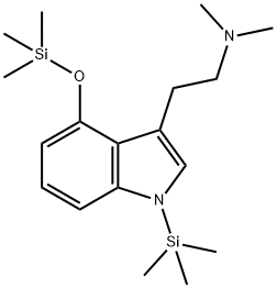 N,N-Dimethyl-1-(trimethylsilyl)-4-[(trimethylsilyl)oxy]-1H-indole-3-ethanamine,55760-24-2,结构式