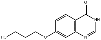 7-(3-ヒドロキシプロポキシ)キナゾリン-4(3H)-オン 化学構造式